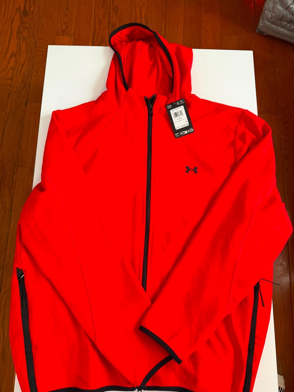 Under Armour Bright Red Full-Zip Hooded Jacket
